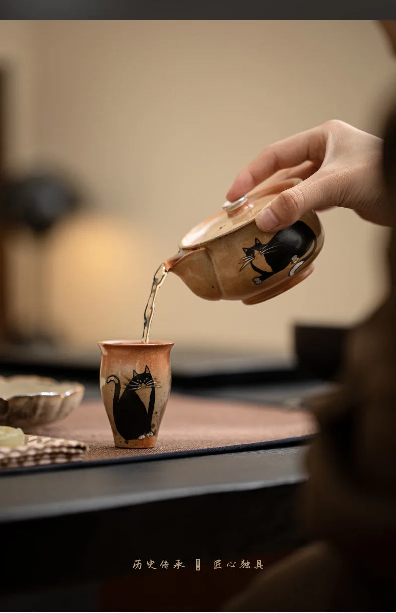 Japanese Style Kiln Ceramic Teacup