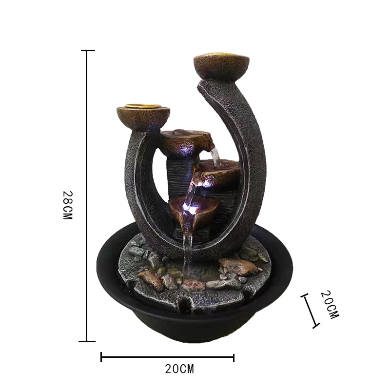 Water Fountain & Candle Holders