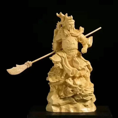 Wood Carved Guan Gong Statue