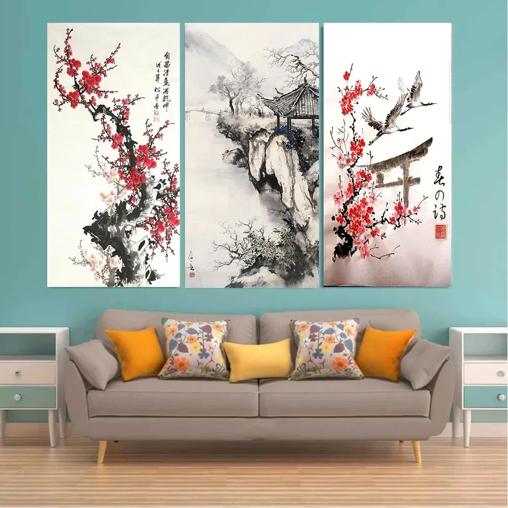 Classical Chinese Wall Painting Poster