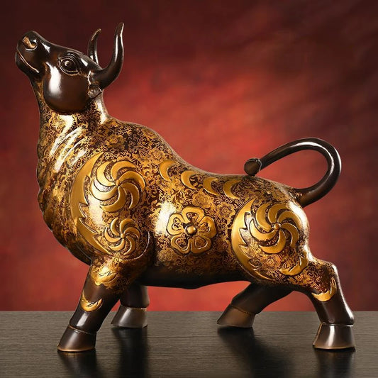 Pure Copper Feng Shui Cow Ornament