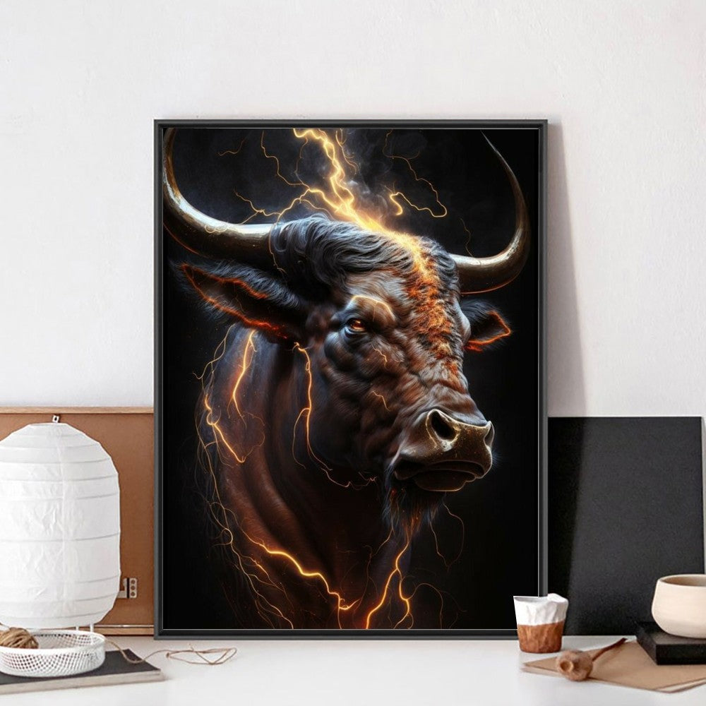 Black and Gold Animals Portrait Poster