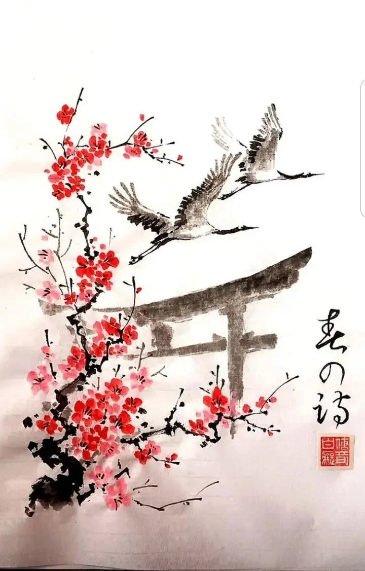 Classical Chinese Wall Painting Poster